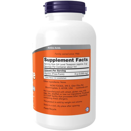 Now Foods Glycine Pure Powder 454 g