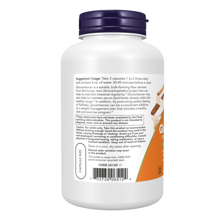 Now Foods Glucomannan 575 mg 180 kapsúl