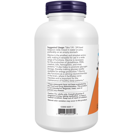 Now Foods Glycine Pure Powder 454 g