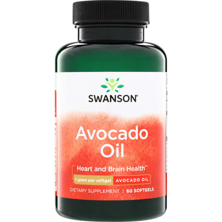 Swanson Avokádový Olej (Avocado Oil) 1000 mg 60 kapsúl
