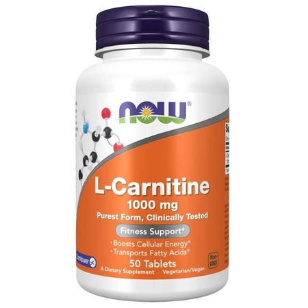 Now Foods L-Carnitine 1000 mg 50 tabliet
