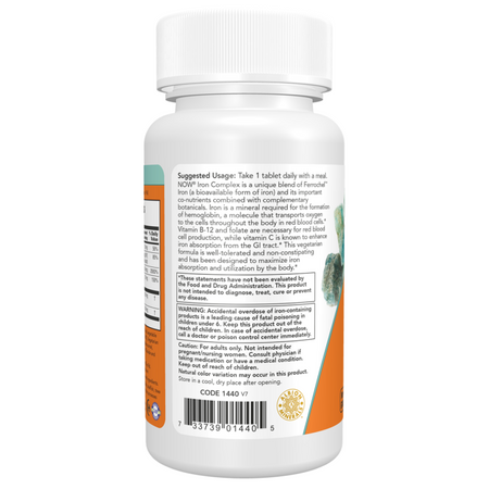 Now Foods Iron Complex Vegetarian 100 tabliet