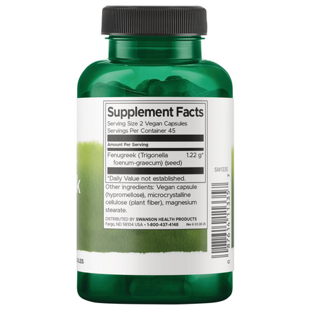 Swanson Pískavice Řecké Seno (Fenugreek) 610 mg 90 kapslí
