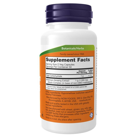 Now Foods American Ginseng Extract 100 kapsúl