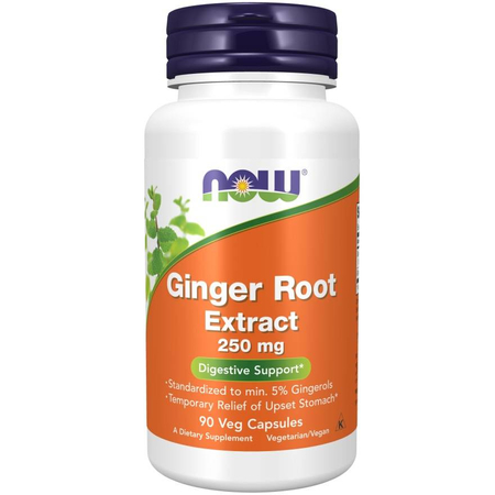 Now Foods Zázvor (Ginger) Extract 250 mg 90 kapsúl