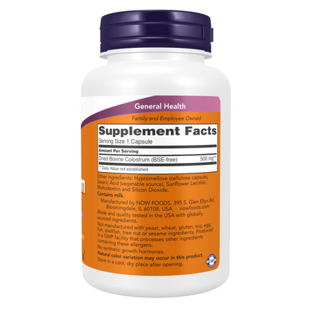 Now Foods Colostrum 500 mg 120 kapsúl