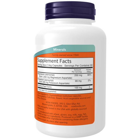 Now Foods Magnézium, Draslík a Taurin 120 kapsúl