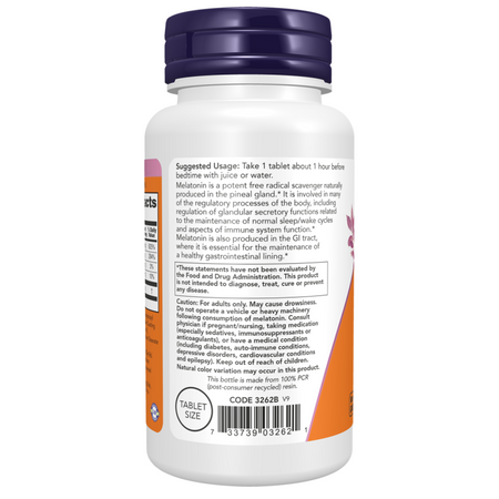 Now Foods Melatonin 1 mg 100 tabliet