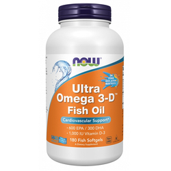 Now Foods Ultra Omega 3-D Fish Oil (Fish Gelatin) 180 kapsúl