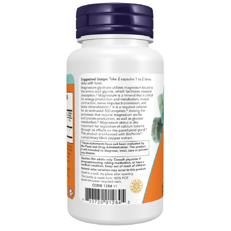 Now Foods Magnesium Glycinate a BioPerine 60 veg kapsúl