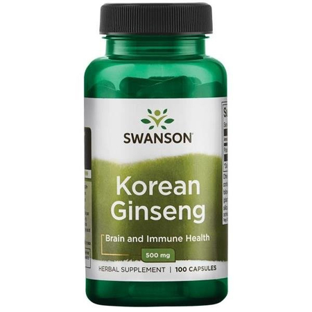 Swanson Korean Ginseng 500 mg 100 kapsúl