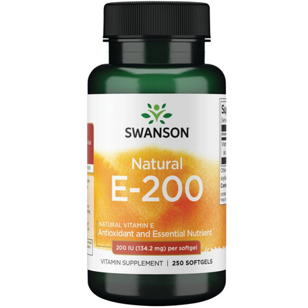 Swanson Vitamín E Přírodní 200 iu 250 kapslí