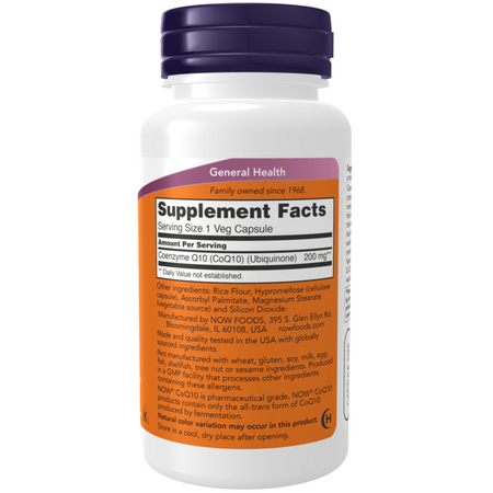 Now Foods Koenzym Q10 200 mg 60 kapsúl