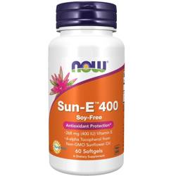 Now Foods Vitamin E-400 (Sun-E) 60 kapsúl