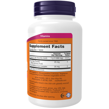 Now Foods Vitamín C 1000 mg s Šípkem + Bioflavonoidy 250 tabliet