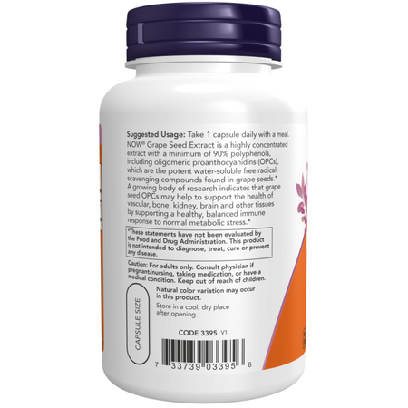Now Foods Grape Seed Extract 500 mg Maximum Strength 90 veg kapsúl