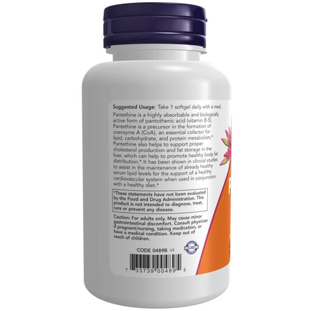 Now Foods Pantethine Double Strength 600 mg 60 kapsúl