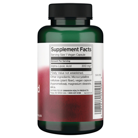 Swanson Kyselina Alfa Lipoová 300 mg 120 kapsúl
