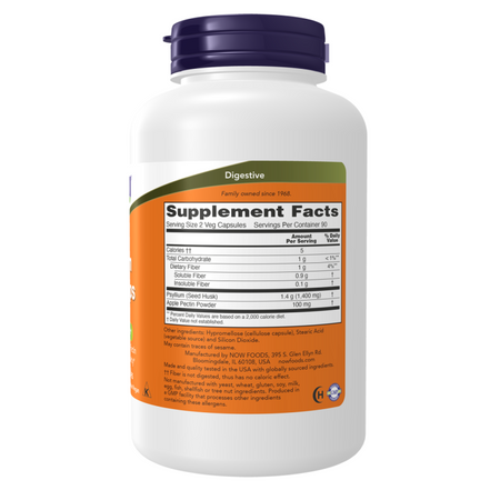 Now Foods Psyllium Husk 700 mg 180 veg kapsúl