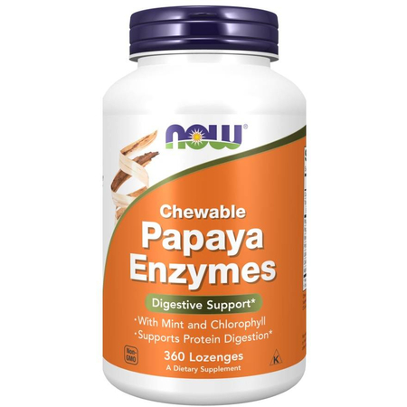 Now Foods Papaya Enzyme 360 cucací tabliet