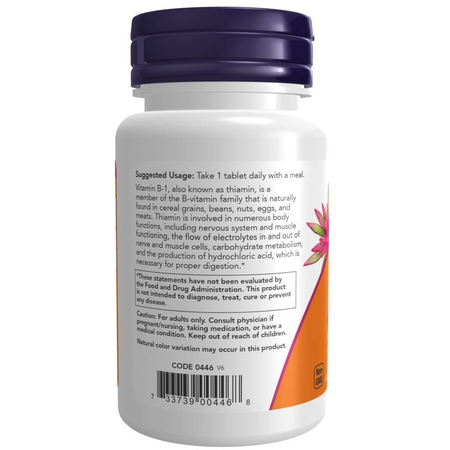 Now Foods Vitamín B1 (Thiamin) 100 mg 100 tabliet
