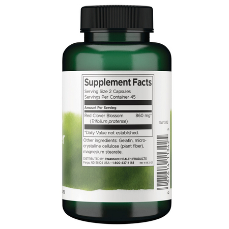 Swanson Full Spectrum Red Clover Blossom 430 mg 90 kapsúl