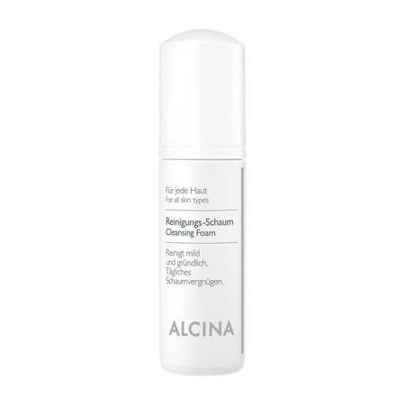 ALCINA For all skin types Cleansing Foam – čistiaca pena na tvár s panthenolom pre všetky typy pleti, 150 ml