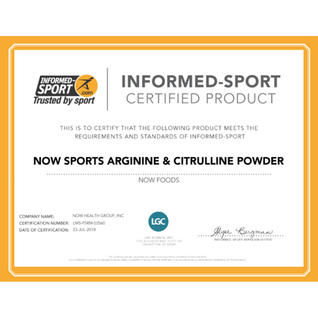 Now Foods Arginine a Citrulline Pudr 340 g