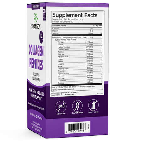 Swanson Collagen Peptides 20 vrecúšok