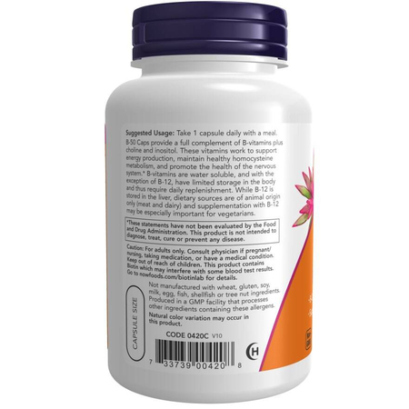 Now Foods Vitamin B-50 Complex 100 veg kapsúl