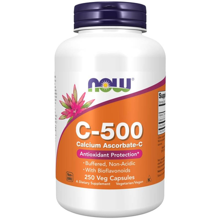 Now Foods Vitamin C-500 Calcium Ascorbate-C 250 kapsúl
