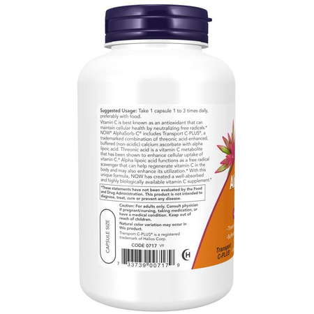 Now Foods AlphaSorb-C 500 180 veg kapsúl