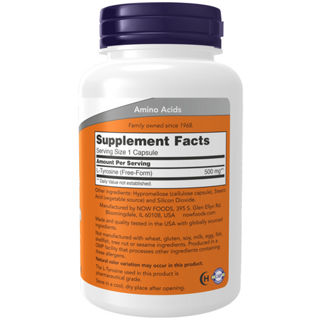 Now Foods L-Tyrosine 500 mg 120 kapsúl