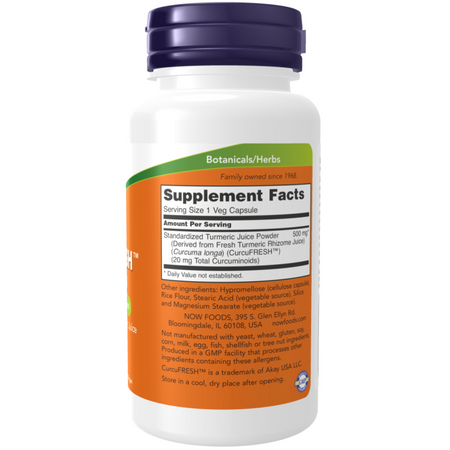 Now Foods CurcuFRESH Curcumin 60 veg kapsúl