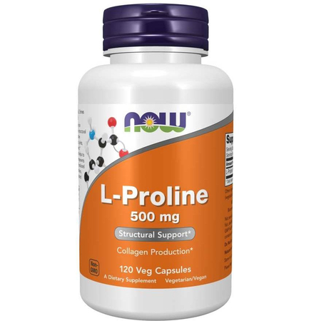 Now Foods L-Proline 500 mg 120 veg kapsúl