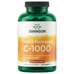 Swanson Vitamín C 1000 mg Růže šípková Time-Released 250 tabliet