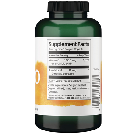 Swanson Vitamín C 1000 mg s Šípkem 90 veg kapsúl