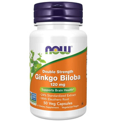 Now Foods Ginkgo Biloba Double Strength Extrakt 120 mg 50 veg kapsúl