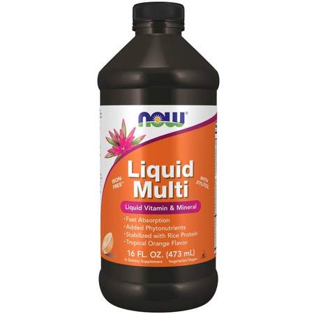 Now Foods Liquid Multi, Tropical Orange 473 ml