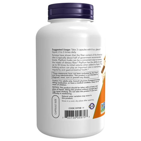 Now Foods Psyllium Husk Caps 500 mg 500 kapsúl