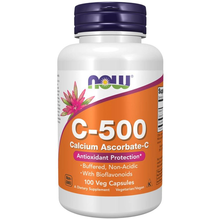 Now Foods Vitamin C-500 Calcium Ascorbate-C 100 kapsúl
