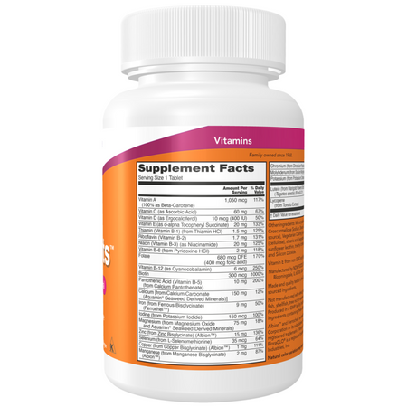 Now Foods Daily Vits 250 tabliet