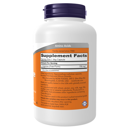 Now Foods L-Arginine 700 mg 180 veg kapsúl