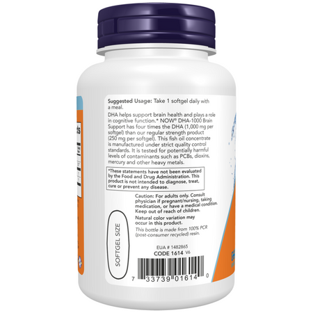 Now Foods DHA-1000 Fish Oil Extra Strength 90 kapsúl