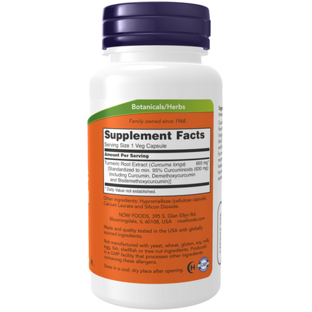 Now Foods Turmeric Curcumin 665 mg 120 kapsúl