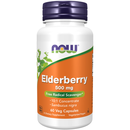 Now Foods Elderberry 500 mg 60 kapsúl