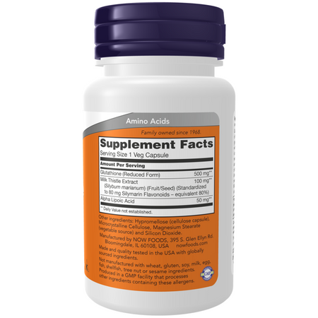 Now Foods Glutathione 500 mg 120 veg kapsúl