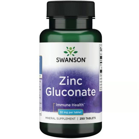 Swanson Zinc Gluconate 30 mg 250 tabliet