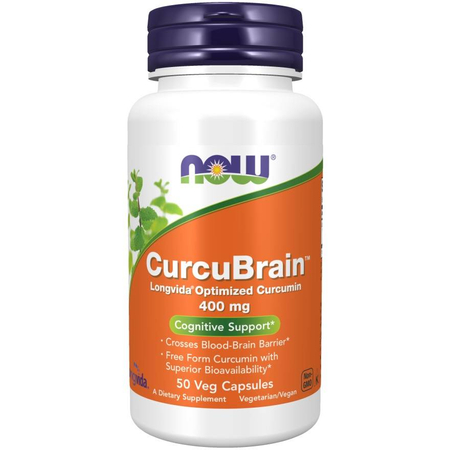 Now Foods CurcuBrain 400 mg 50 kapsúl