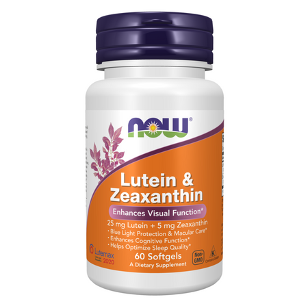 Now Foods Luteín 25 mg Zeaxantín 5mg 60 kapsúl